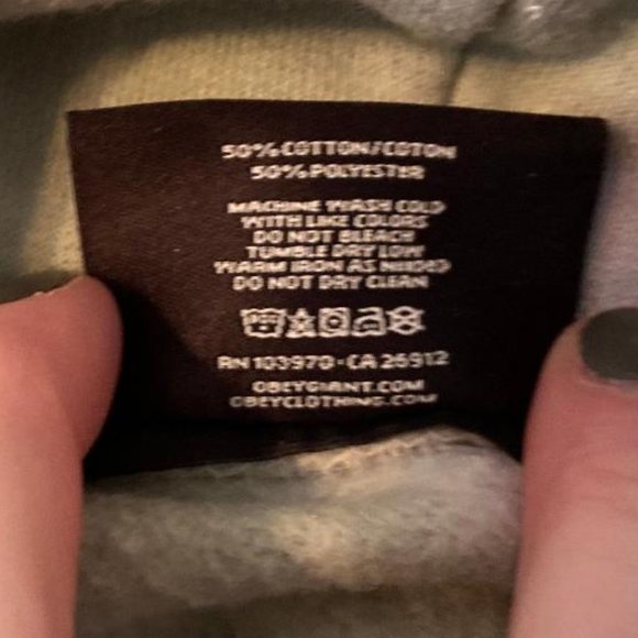 OBEY Worldwide Propaganda Tie Dye Flower Vase Graphic Hoodie, Size Medium - Picture 4 of 6